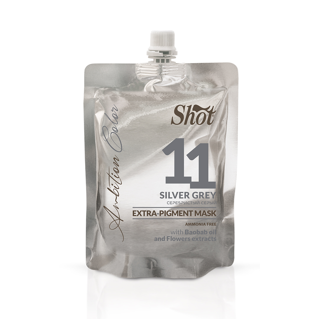 Тонувальна маска Екстрапігмент SHOT Ambition Color Extra Pigment Mask (Колір: С. 11 срібний) - 1